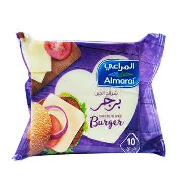 Almarai Burger Cheese Slices 10's 200g - Available at Alosra Online Supermarket