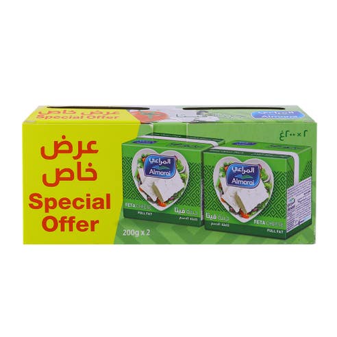 Almarai Full Fat Feta Cheese 2x200g [Special Offer] 