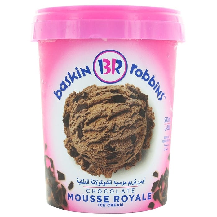 Baskin Robbins Chocolate Mousse Royale Ice Cream 500ml - Available at Alosra Online Supermarket
