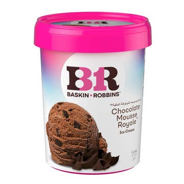 Baskin Robbins Chocolate Mousse Royale Ice Cream 1L - Available at Alosra Online Supermarket