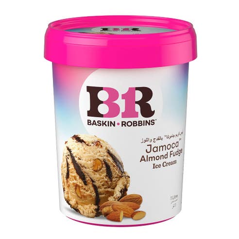 Baskin Robbins Jamoca Almond Fudge Ice Cream 1L - Available at Alosra Online Supermarket