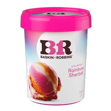 Baskin Robbins Rainbow Sherbet Ice Cream 1L - Available at Alosra Online Supermarket