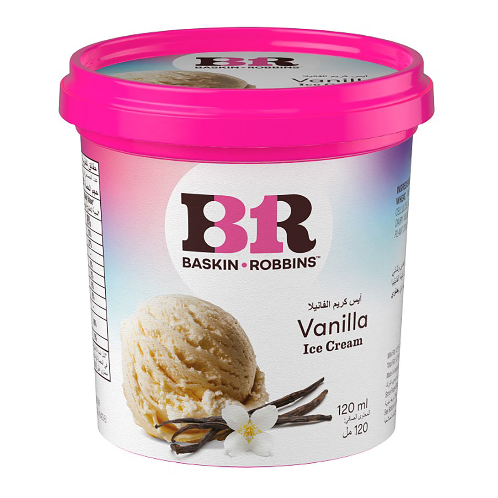 Baskin Robbins Vanilla Ice Cream 120ml - Available at Alosra Online Supermarket