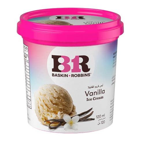 Baskin Robbins Vanilla Ice Cream 120ml - Available at Alosra Online Supermarket