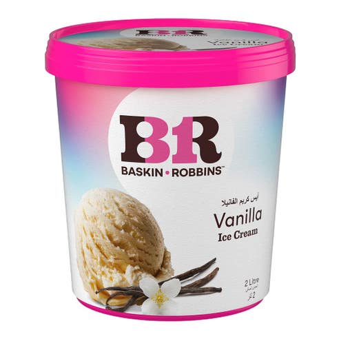 Baskin Robbins Vanilla Ice Cream 2L - Available at Alosra Online Supermarket