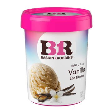 Baskin Robbins Vanilla Ice Cream 1L - Available at Alosra Online Supermarket