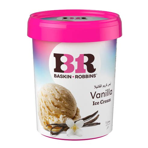 Baskin Robbins Vanilla Ice Cream 1L - Available at Alosra Online Supermarket