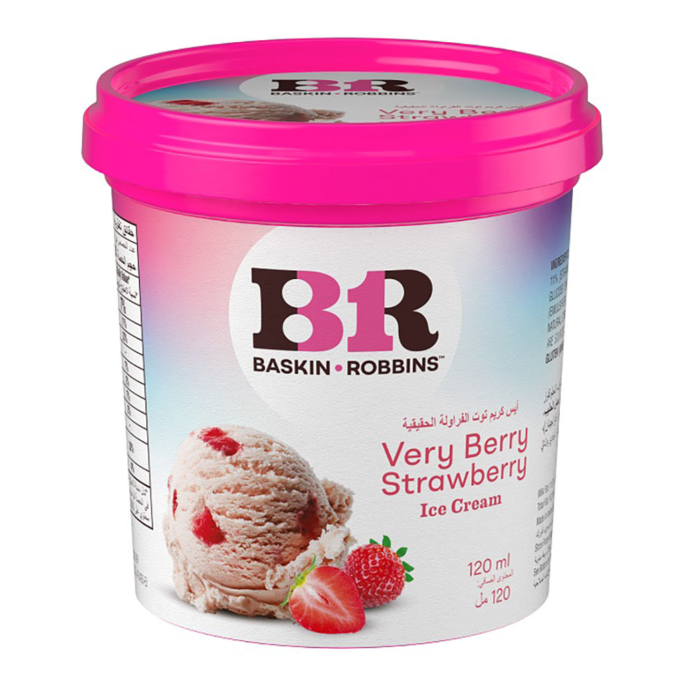 Baskin Robbins Very Berry Strawberry Ice Cream 120ml - Available at Alosra Online Supermarket
