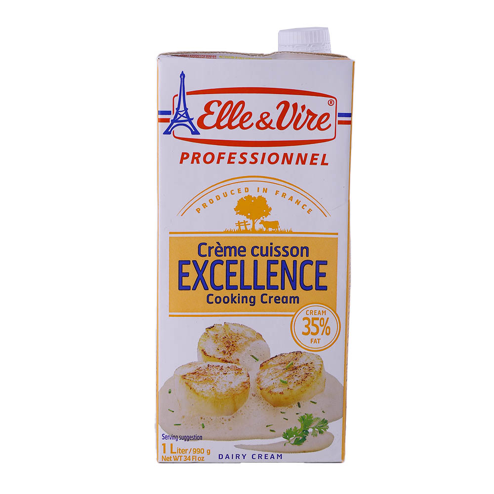 Elle & Vire Cooking Cream 35% Fat 1L - Available at Alosra Online Supermarket