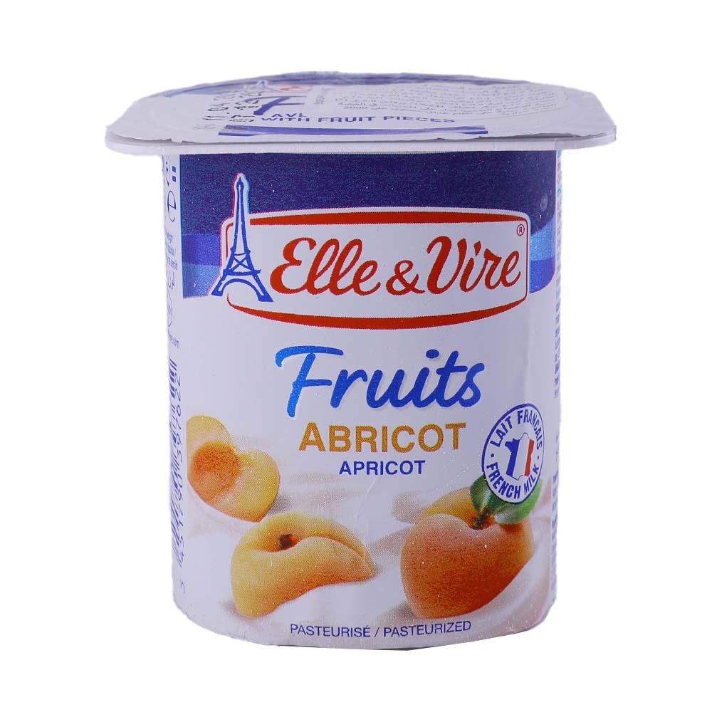 Elle & Vire Apricot Fruit Dessert 125g - Available at Alosra Online Supermarket