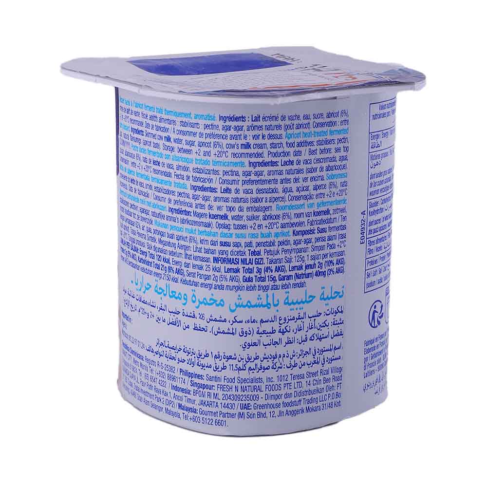 Elle & Vire Apricot Fruit Dessert 125g right side image