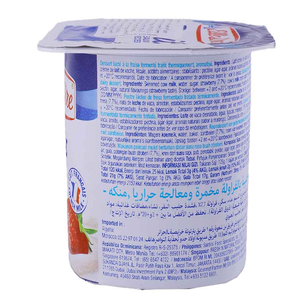 Elle & Vire Strawberry Fruit Dessert 125g left side image