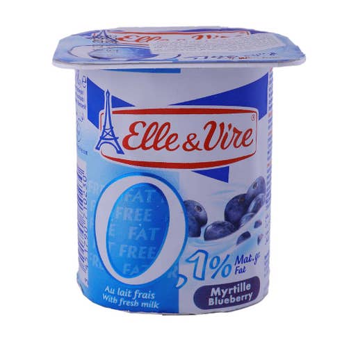 Elle & Vire Light Blueberry Fruit Dessert 125g - Available at Alosra Online Supermarket