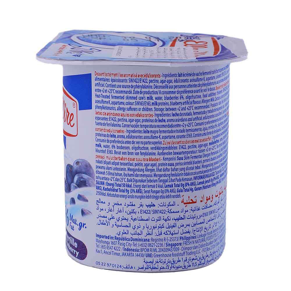 Elle & Vire Light Blueberry Fruit Dessert 125g right side image