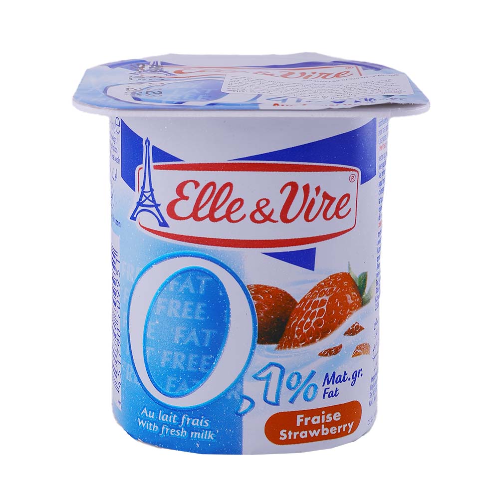 Elle & Vire Light Strawberry Fruit Dessert 125g - Available at Alosra Online Supermarket