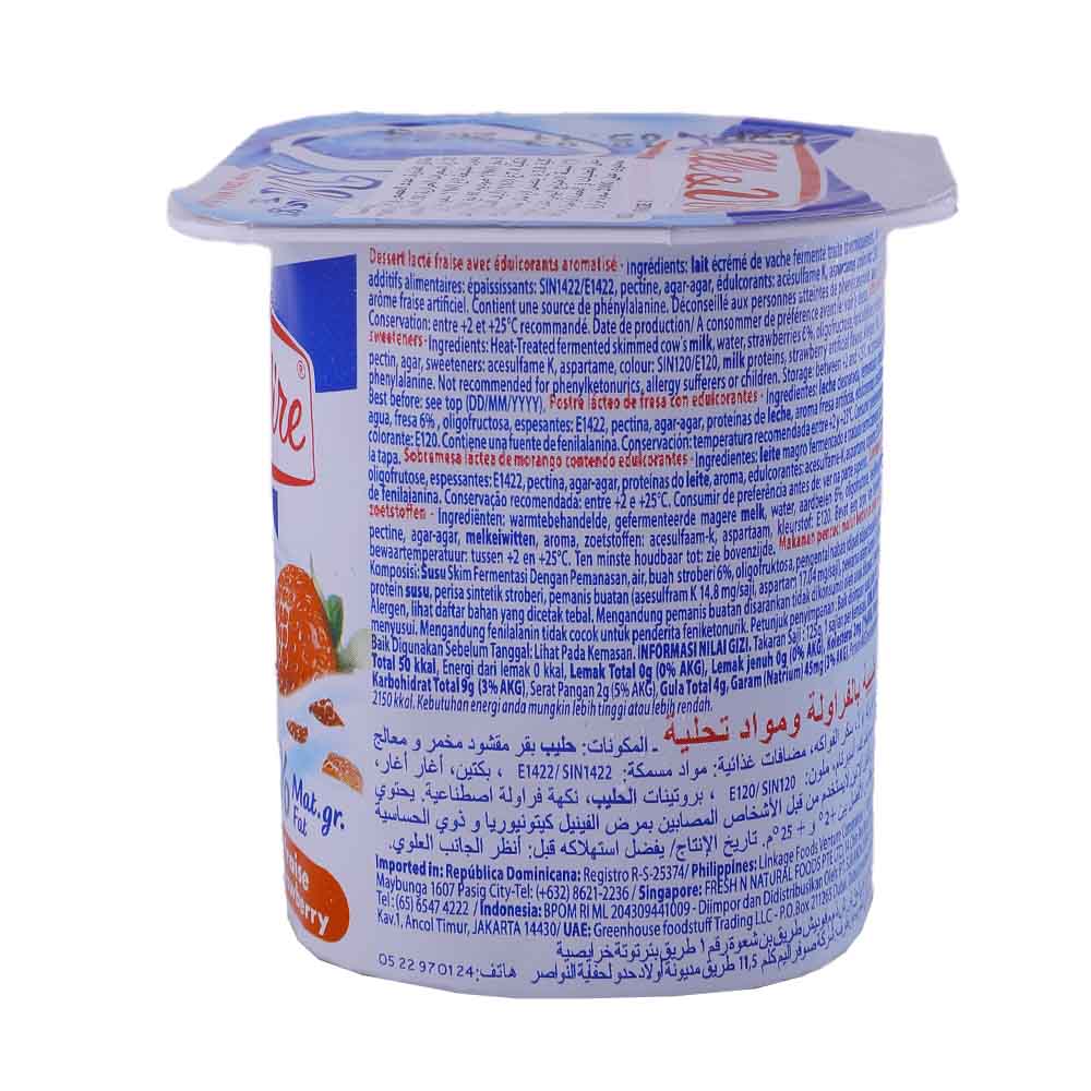 Elle & Vire Light Strawberry Fruit Dessert 125g right side image