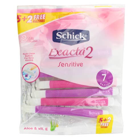 Schick Exacta 2 Sensitive Womens Razor [5+2 Pieces] - Available at Alosra Online Supermarket