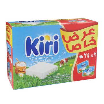 Kiri Cheese Portions 24's 2x432g [Special Offer] - Available at Alosra Online Supermarket