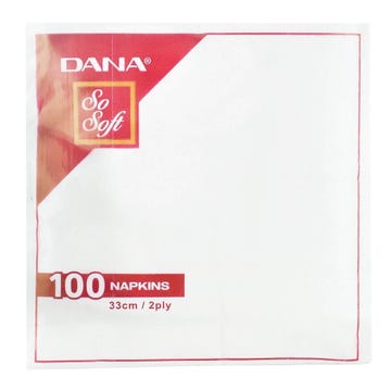 Dana White Napkins 100's - Available at Alosra Online Supermarket