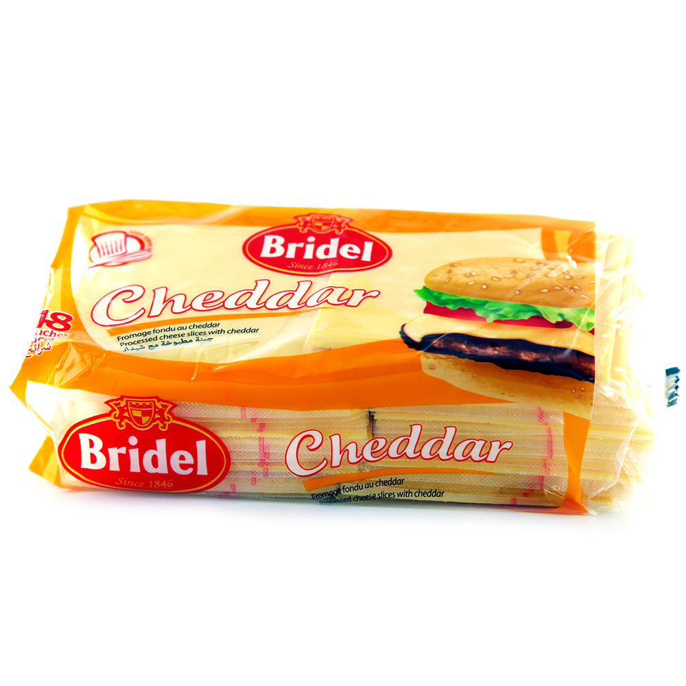 Bridel Cheddar Cheese Slices 800g - Available at Alosra Online Supermarket