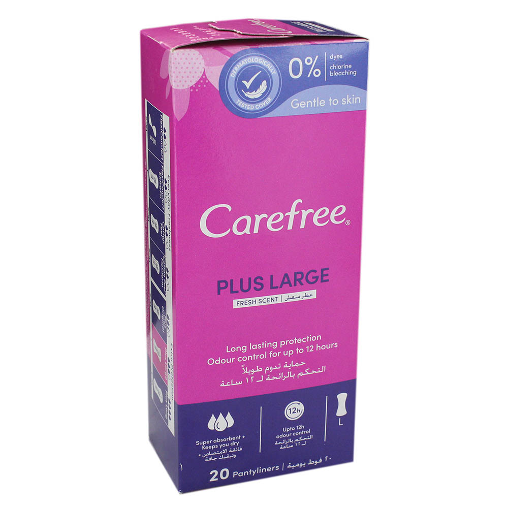 Carefree Plus Large Fresh Scent Pantyliners 20's Pack