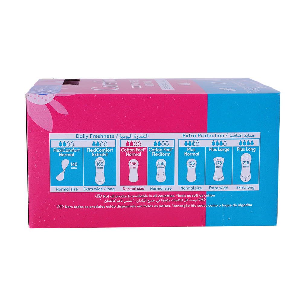 Carefree Cotton Feel Normal Pantyliners 30's Pack back image