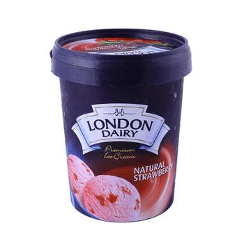 London Dairy Natural Strawberry Ice Cream 500ml - Available at Alosra Online Supermarket
