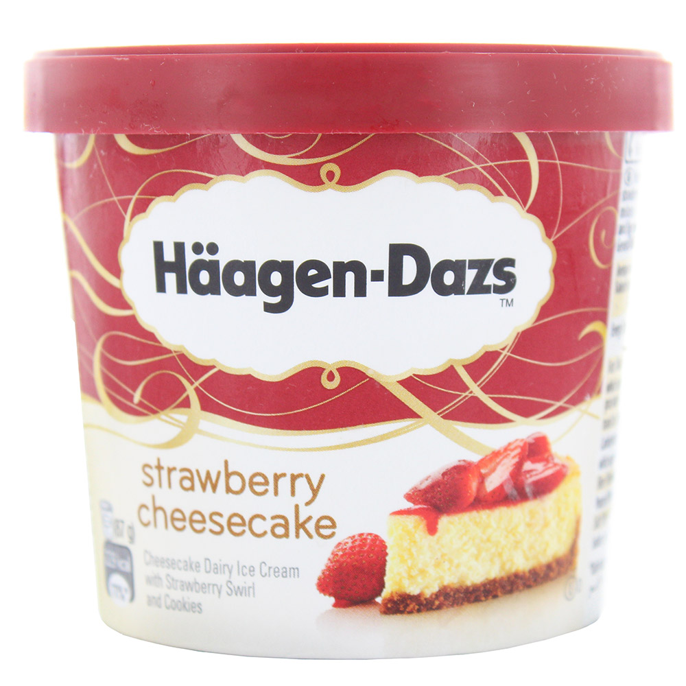 Haagen Dazs Strawberry Cheesecake Ice Cream 100ml - Available at Alosra Online Supermarket