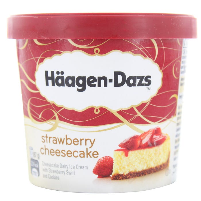 Haagen Dazs Strawberry Cheesecake Ice Cream 100ml - Available at Alosra Online Supermarket