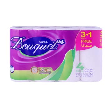 Sanita Bouquet Household Towel [3+1 Free] - Available at Alosra Online Supermarket