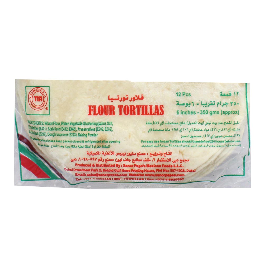 Senor Pepe's Mexican Flour Tortilla 12s back image