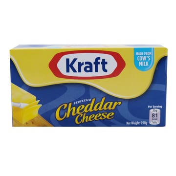 Kraft Cheddar Cheese 250g - Available at Alosra Online Supermarket