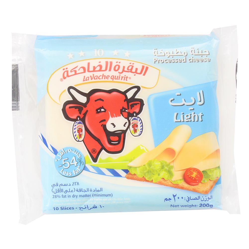 La Vache Quirit Light Cheese Slices 200g - Available at Alosra Online Supermarket