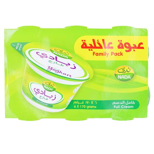 Nada Full Cream Yoghurt Family Pack 170g [6 Pack] - Available at Alosra Online Supermarket