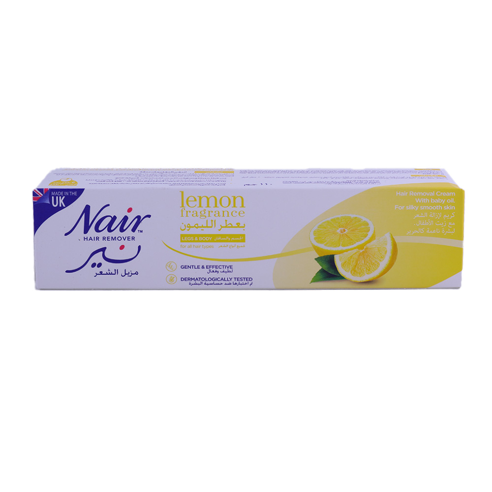 Nair Lemon Hair Remover Tube 110ml - Available at Alosra Online Supermarket