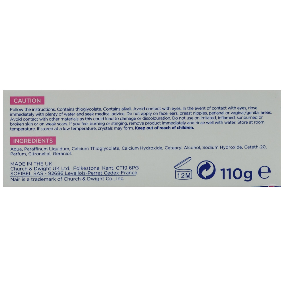 Nair Rose Hair Remover Cream Tube 110ml [Special Offer] right side image