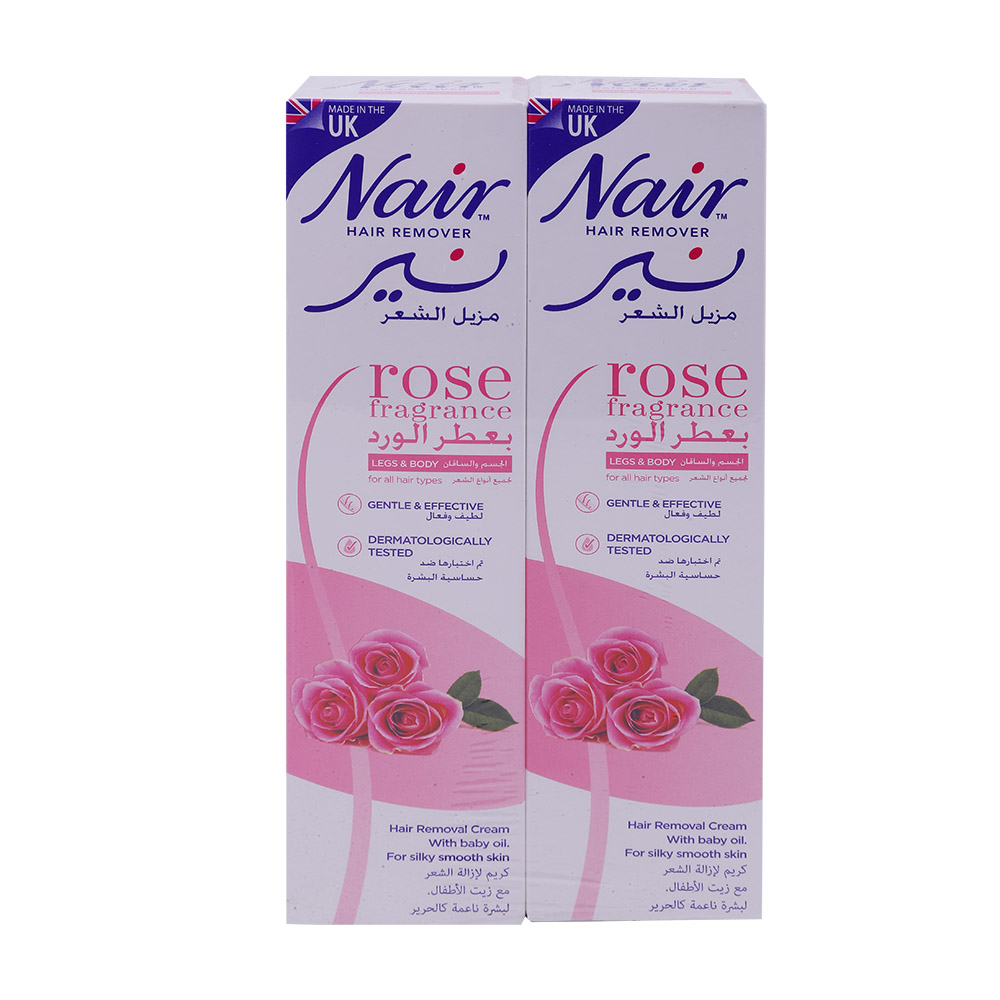 Nair Rose Fragrance Legs & Body Hair Removal Cream 2x110ml [Special Offer]
