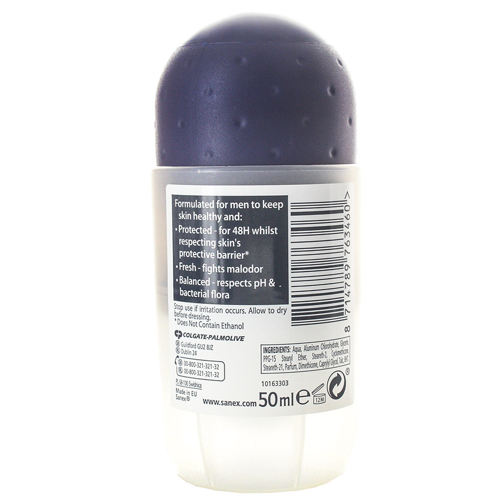 Sanex For Men Active Roll On Deodorant 50ml back image
