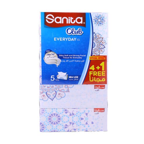 Sanita Club Facial Tissue 4+1 Free [Special Offer] 