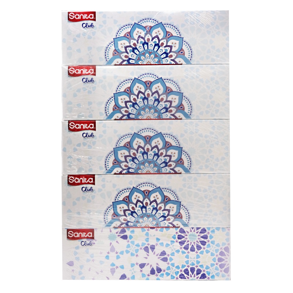 Sanita Club Facial Tissue 2Ply 5x130's back image