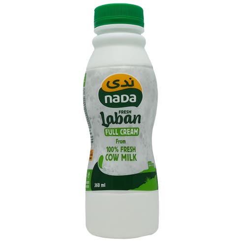 Nada Full Cream Laban 360ml - Available at Alosra Online Supermarket