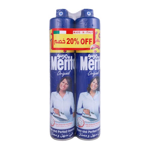 Merito Spray Starch Blue 2x500ml [Special Offer] 