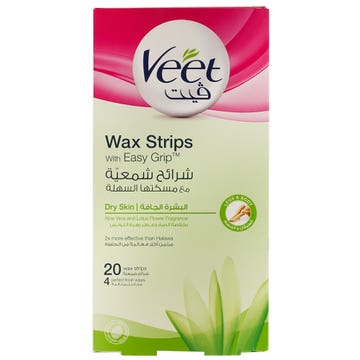 Veet Wax Strips Normal Skin 20's - Available at Alosra Online Supermarket