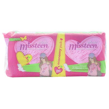 Private Extra Thin Missteen Sanitary Pads 20's - Available at Alosra Online Supermarket