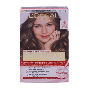 L'Oreal Excellence Creme 6 Fonce Dark Hair Colour 40ml - Available at Alosra Online Supermarket