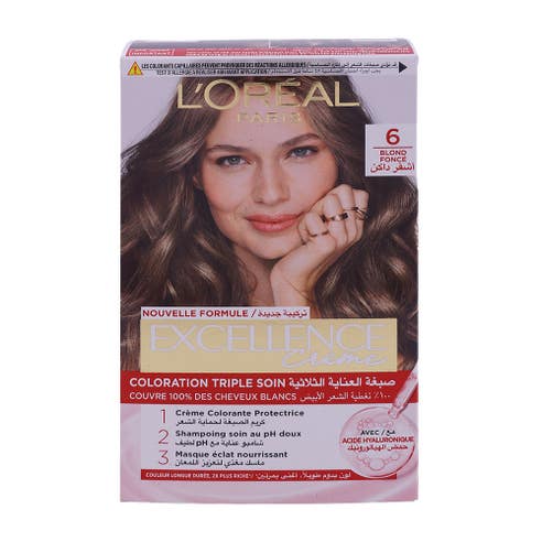 L'Oreal Excellence Creme 6 Fonce Dark Hair Colour 40ml - Available at Alosra Online Supermarket