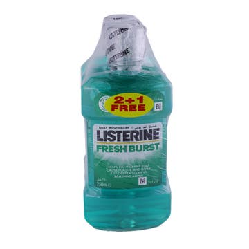 Listerine Freshburst Mouthwash 3x250ml [Special Offer] - Available at Alosra Online Supermarket
