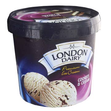 London Dairy Cookies & Cream Ice Cream 1L - Available at Alosra Online Supermarket