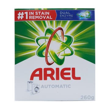 Ariel Automatic Dual Enzyme Detergent Powder 260g - Available at Alosra Online Supermarket