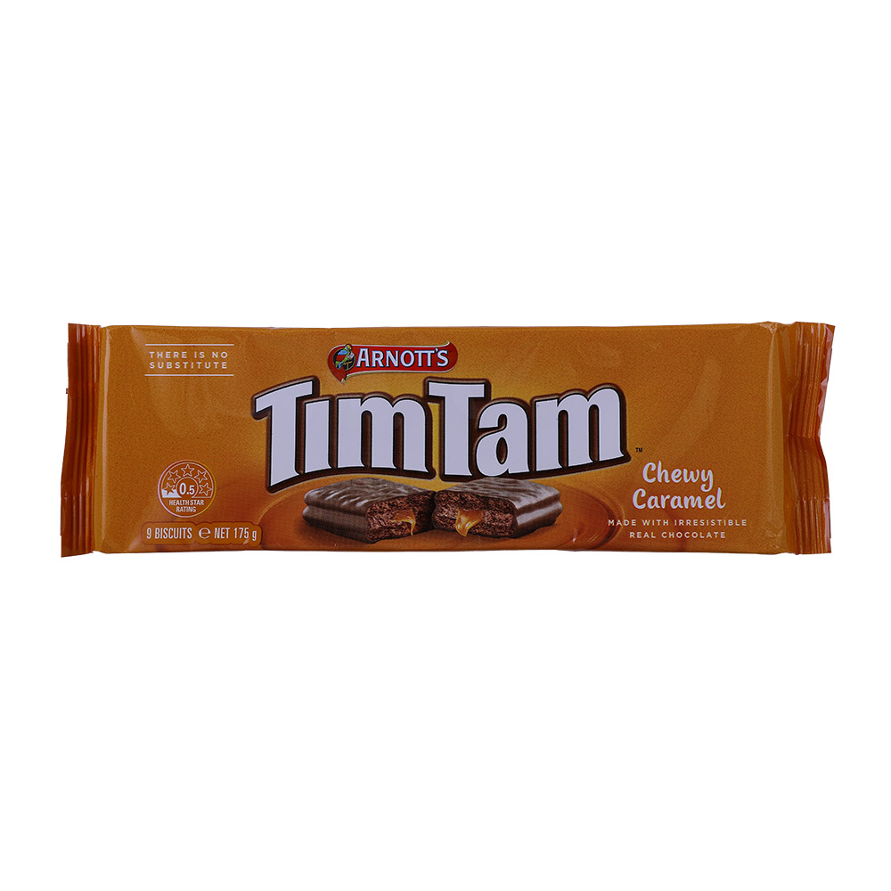 Arnott's Tim Tam Chewy Caramel Chocolate Biscuit 175g - Available at Alosra Online Supermarket